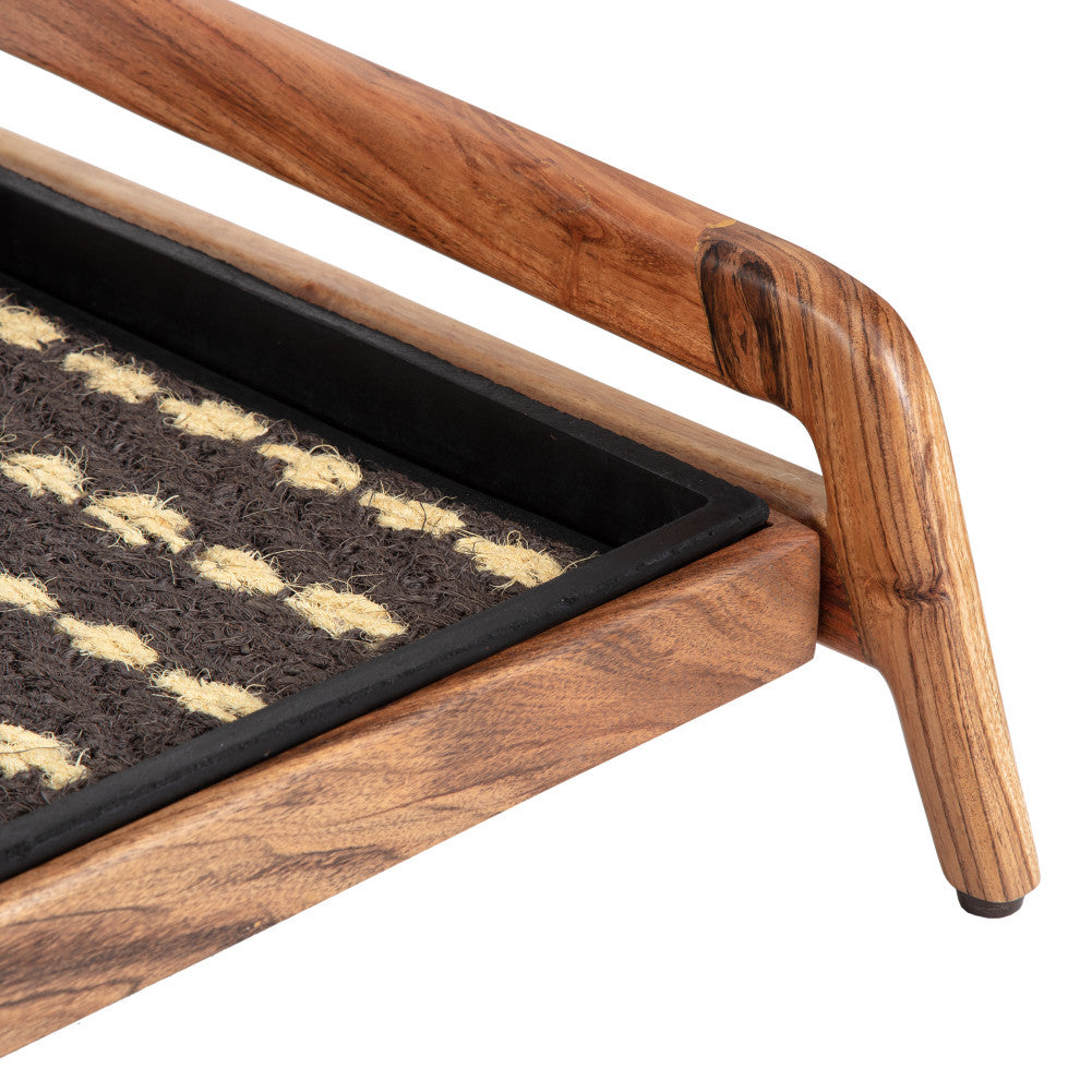 Single-Tier Natural Stand With 2-Pair Rubber Boot Tray Stevie and Paul