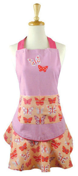 Butterfly Ruffle Adult Sized Apron