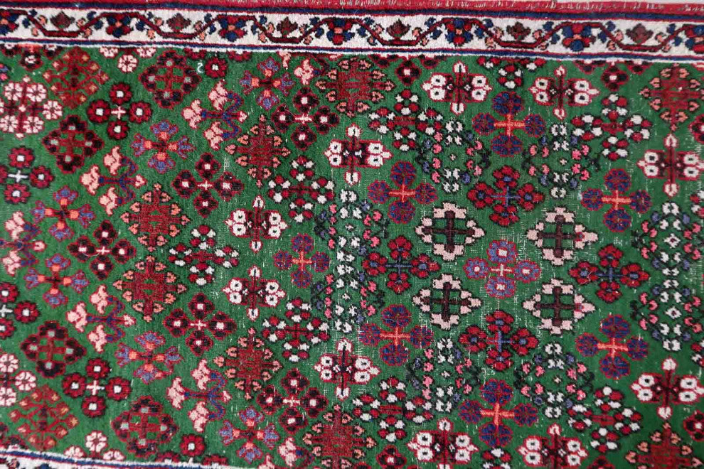 Handmade Antique Persian Joshagan Runner 1.8'x4.8', 57cmx149cm 1930s