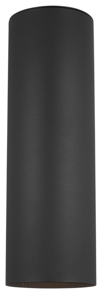 Outdoor Cylinders 2-Light Outdoor Wall Lantern, Black