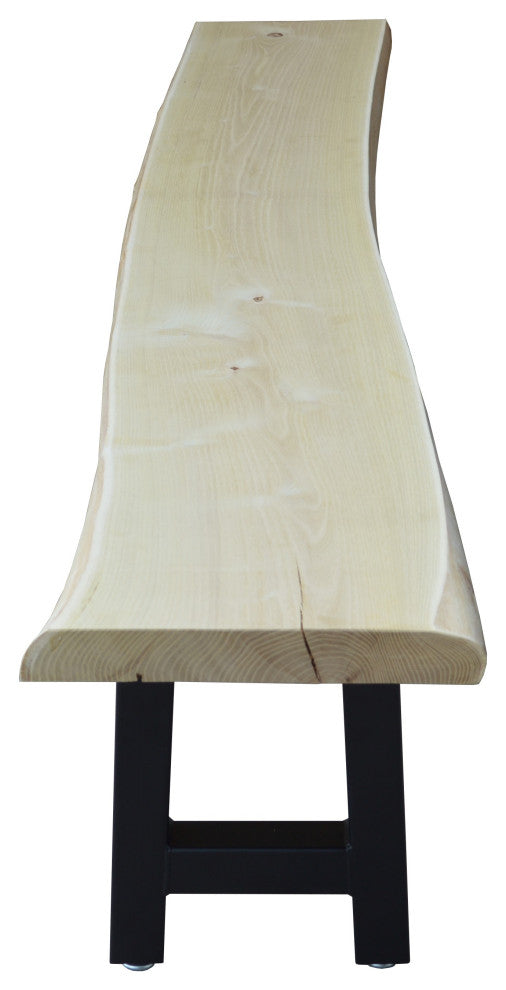 Live Edge Locust Ridgemont Bench, Unfinished, 8 Foot