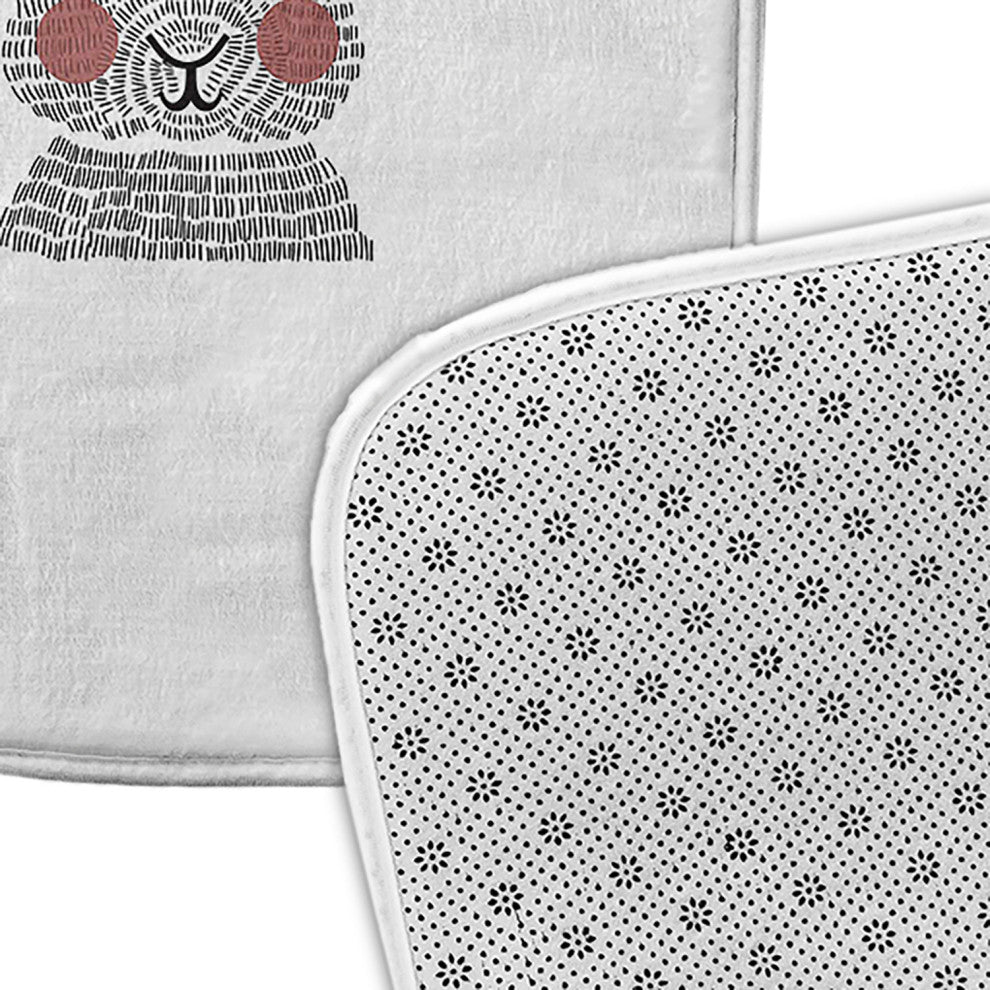 24" x 17" Bunny Triplets Bathmat, Explorer Blue