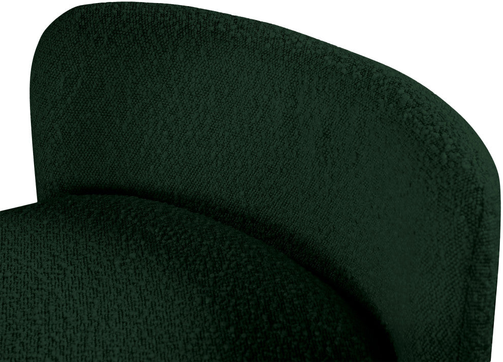 Peyton Boucle Fabric Upholstered Bench, Green