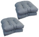 19" U-Shaped Dining Chair Cushions, Set of 4, Davinci Sterling