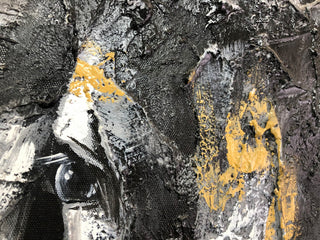 Abstract art "Fearless Bull Hand Painted" Oil painting - Wrapped Canvas Painting