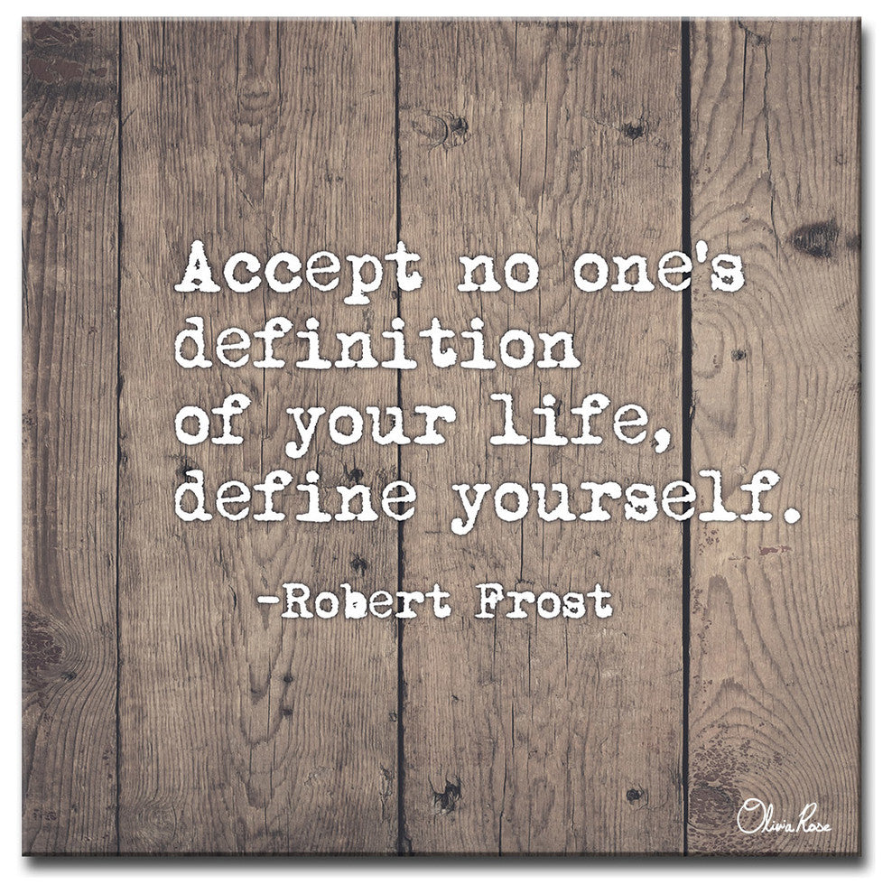 Ready2HangArt Wrapped Canvas Inspirational Wall Art, Define Yourself, 30"x30"
