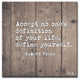 Ready2HangArt Wrapped Canvas Inspirational Wall Art, Define Yourself, 30"x30"