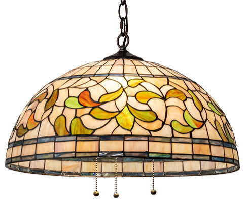 Meyda Lighting 232183 20" Wide Tiffany Turning Leaf Pendant