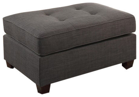Benzara BM166751 Cocktail Ottoman In Dark Gray