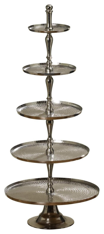 Etched Tiered Stand, 5 Feet Tall