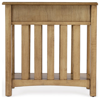 Larina Shaker One Drawer Side Table, Antique Beige