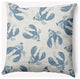 20x20" Lobster Fest Nautical Decorative Indoor Pillow, Dusty Smoke