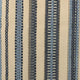 Plutus Blue Beige Lanes Stripe Luxury Throw Pillow, 20"x20"
