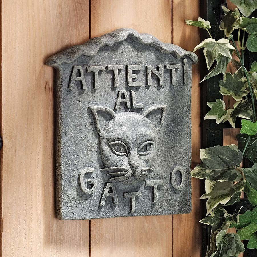 Beware of Cat Attenti al Gatto Plaque
