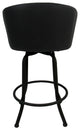 Joey Swivel Metal Stools, Set of 3, Black, Black, 34"