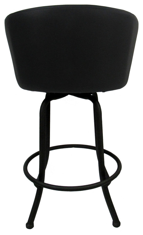 Joey Swivel Metal Stools, Set of 3, Black, Black, 34"