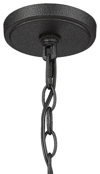 Forged Black 8 - Light Shaded Simply Rustic Chandelier