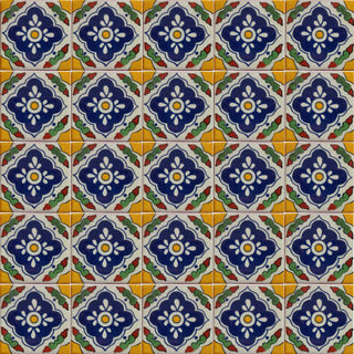 4.2x4.2 9 pcs Guadalajara Talavera Mexican Tile
