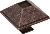 Jeffrey Alexander 602 Tahoe 1-1/2" Pyramid Square Rustic Cabinet - Distressed