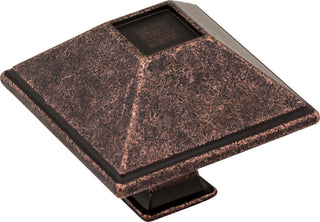 Jeffrey Alexander 602 Tahoe 1-1/2" Pyramid Square Rustic Cabinet - Distressed
