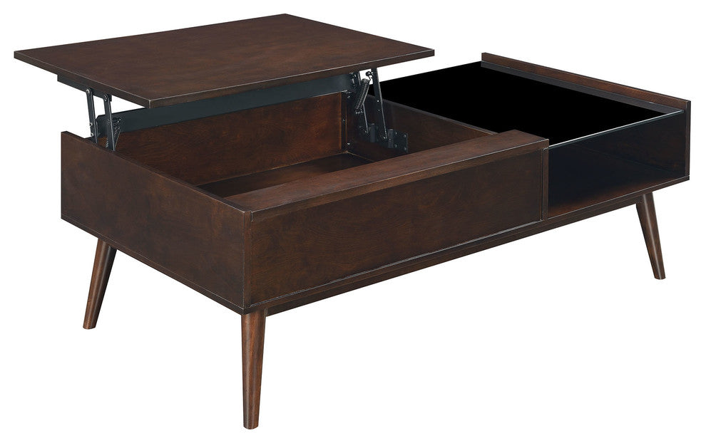 Picket House Furnishings Morgan Mid-Century Lift-Top Coffee Table, Espresso