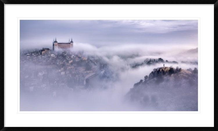 "Toledo City Foggy Morning" Framed Digital Print by Jesus M. Garcia, 44x26"
