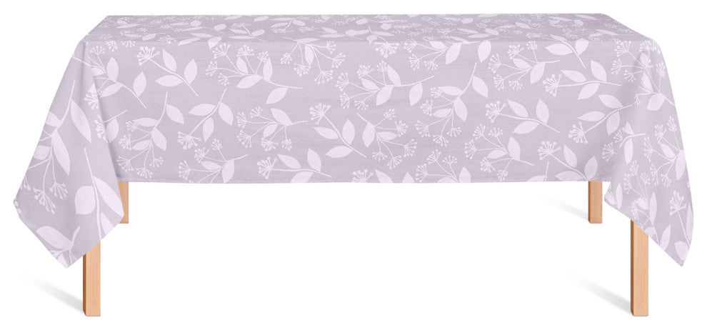 Floral Silhouette Soft Lilac 2 58x102 Tablecloth