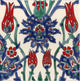 7.87"x7.87" Cyrine Rouge Iznik Ceramic Tile, Set Of 10