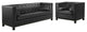 Modway Imperial 2 Piece Living Room Set, Black