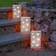 Battery Operated Luminaria Kit With Timer, Silver Stars, 12-Piece Set