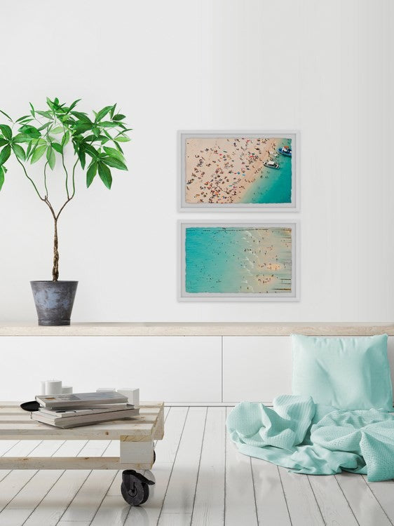 Aerial Beach Views Diptych, 72"x24"