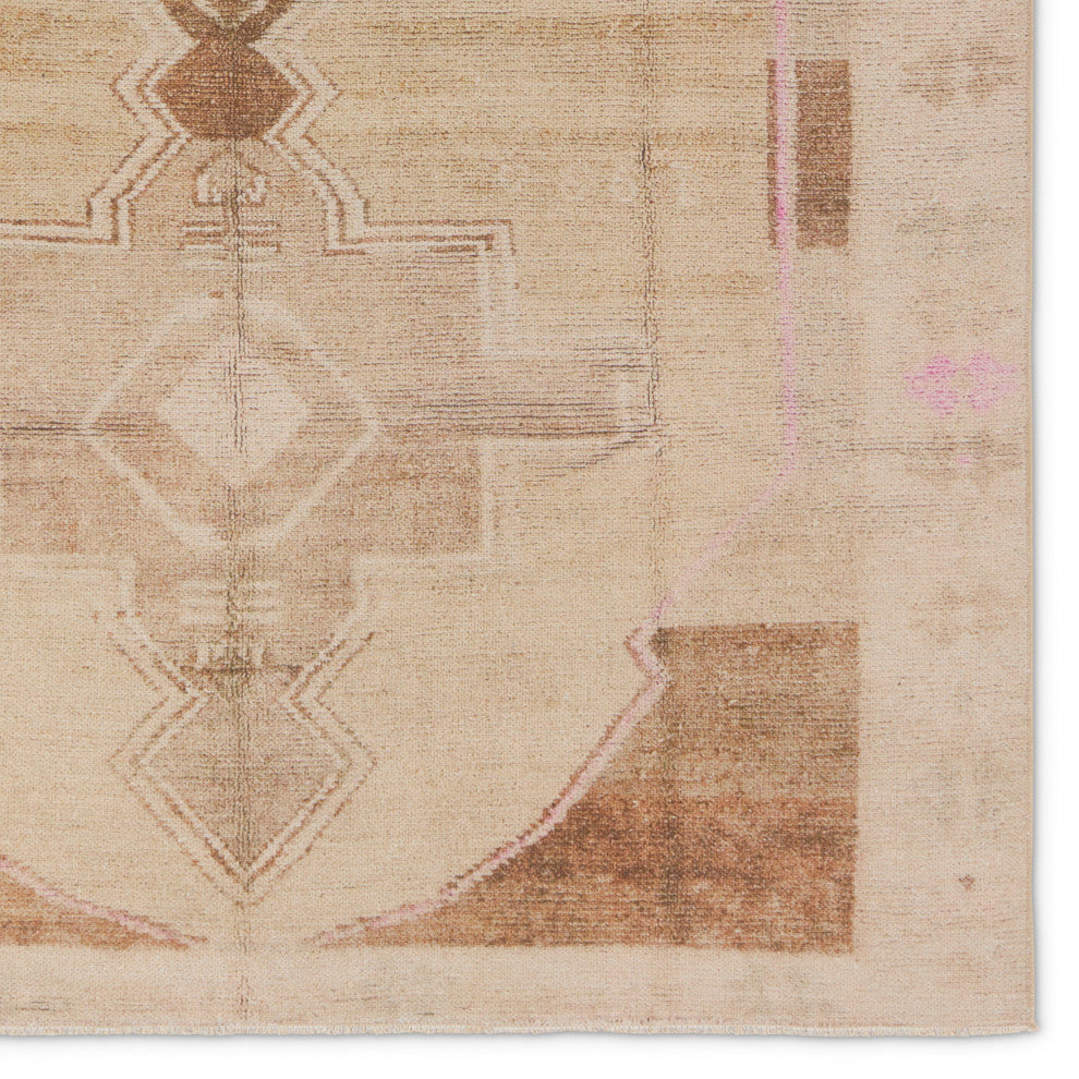 Jaipur Living Parian Medallion Tan/Pink Runner Rug 2'6"X8'