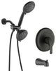 5 inch Wall-Mounted Round Completed Shower System with Handheld Shower and head