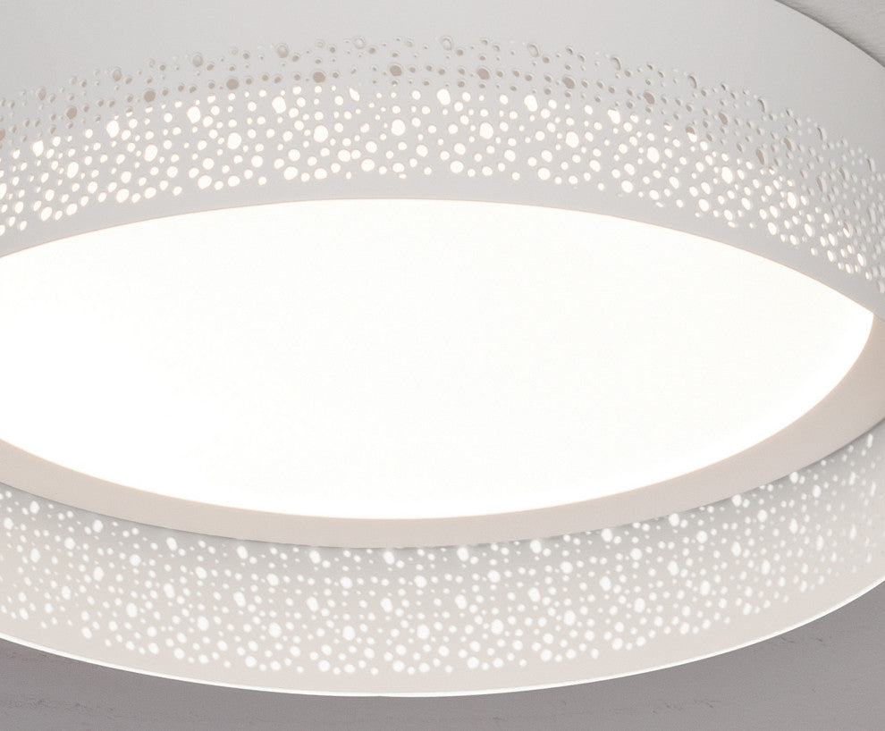 Ash LED Flush Mount, White, 16"