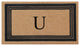 A1HC Natural Coir Monogrammed Entrance Flock Outdoor Durable Doormat 24" X 39",