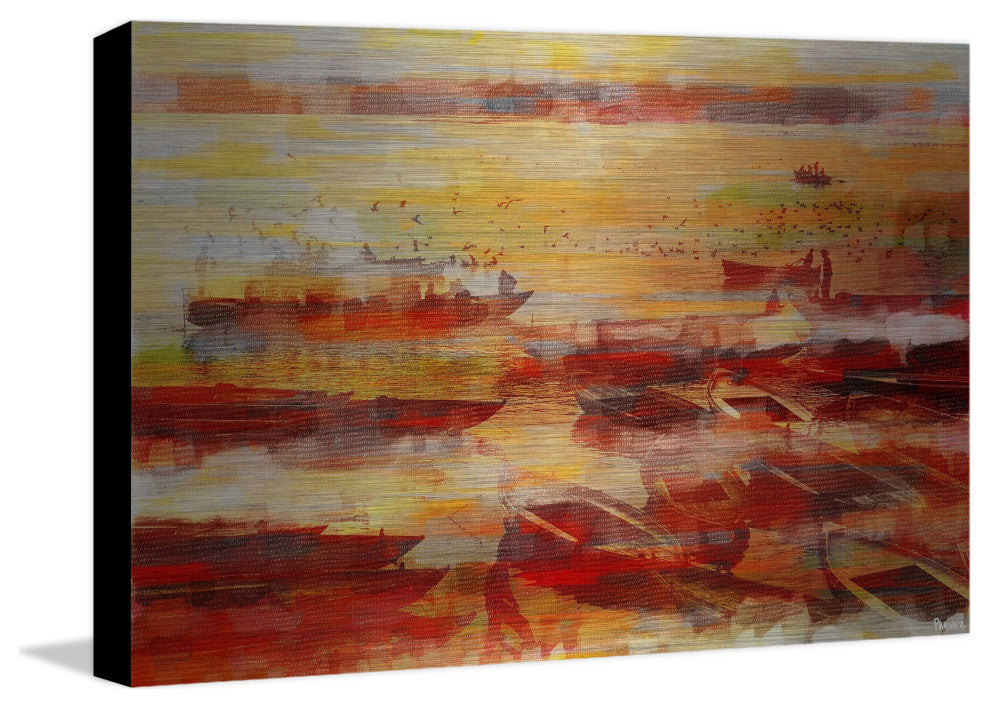 "Ozar" UV Ink Print on Brushed  Aluminum, 45"x30"