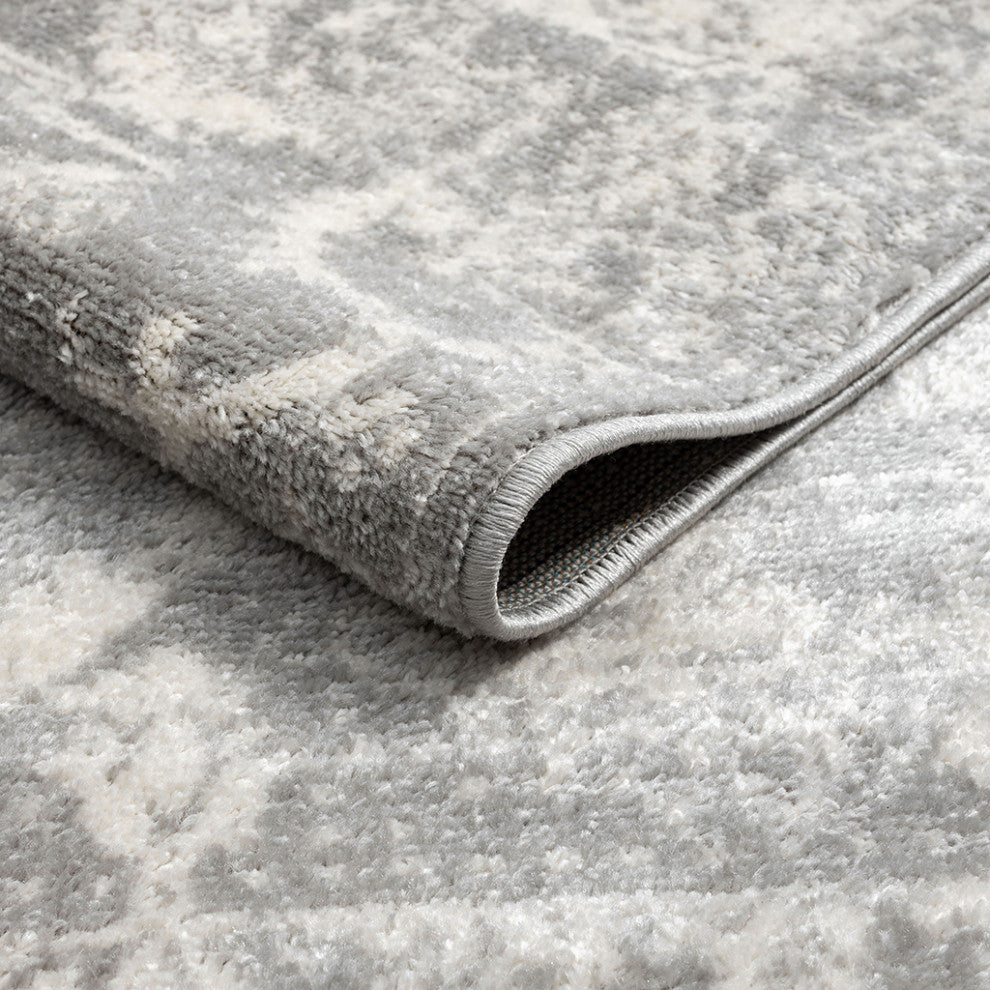 Asher Medallion Boho Area Rug/Runner, Grey, 3' x 8' Runner