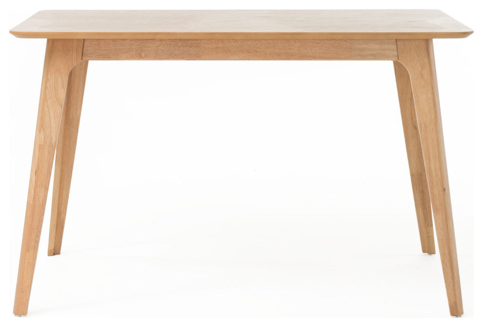 GDF Studio Katherine Mid-Century Modern 5 Piece Dining Set, Light Beige and Natural Oak