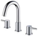 Circular Widespread Sink Faucet With Pop-Up Drain, Chrome