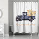 Jump in Pile of Leaves 71x74 Shower Curtain