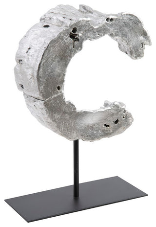 Cast Eroded Wood Circle on Stand