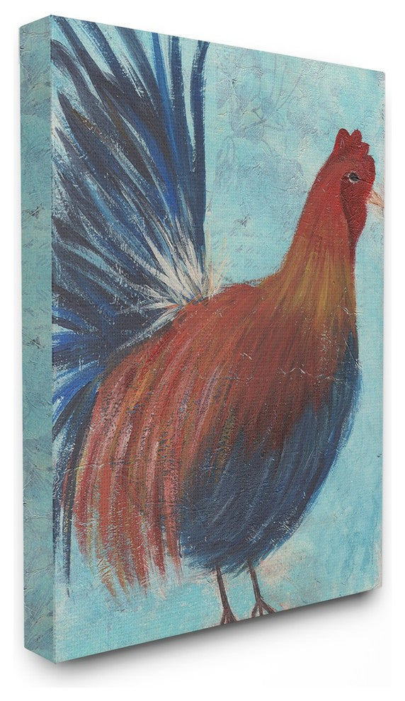 Stupell Ind. Rooster Painting Distressed Surface Wall Art, 30" X 40", Canvas