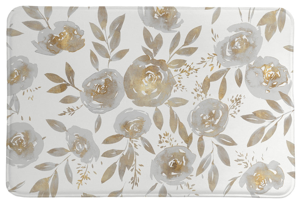 Laural Home Golden Rose Garden Memory Foam Rug