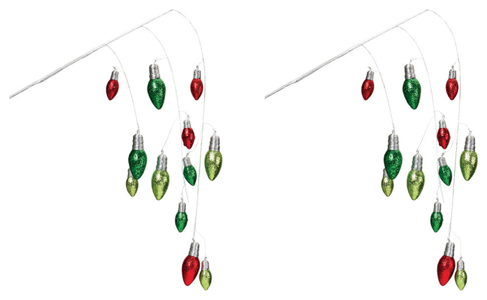 Hanging Holiday Light Spray, Set of 2
