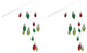 Hanging Holiday Light Spray, Set of 2