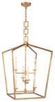 Elegant Lighting Denmark Collection Chandelier, Golden Iron
