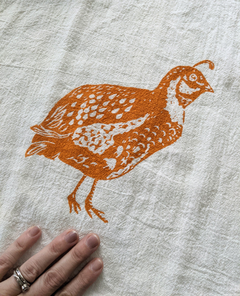 Quail Tea Towel