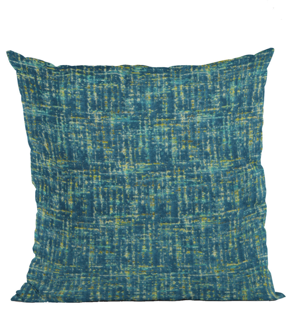 Sapphire New Planet Cut Velvet Luxury Throw Pillow, 20"x26" Standard