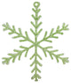 Pastel Dreams Soft Glittered Snowflake Christmas Ornament, Green, 10.5"