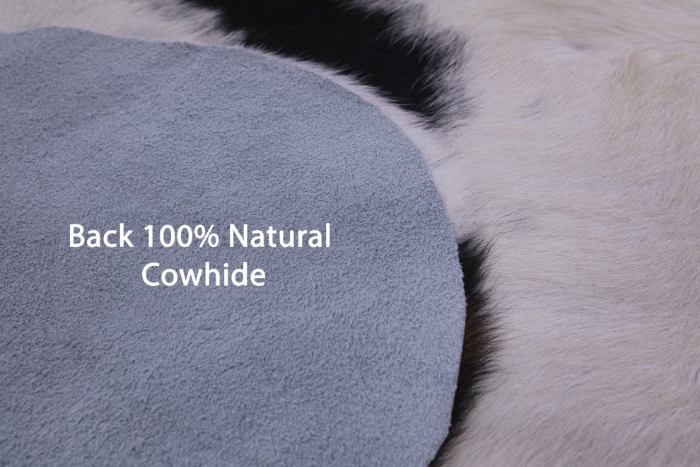 7' 0" X 5' 7" Tricolor Natural Cowhide Rug C2364